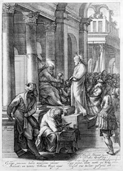 Kristus foran Pilatus, graveret af Nicolaes Braeu